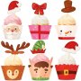 Cupcake-papir og kakestifter - Julemotiv - 12-pakning Cupcake-papir og kakestifter - Julemotiv - 12-pakning