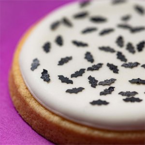 Dekorativt strssel - Glitter - Halloween - Flaggermus - PME