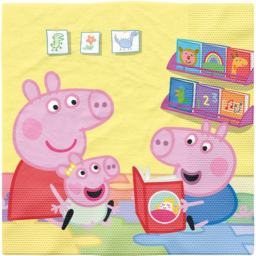 Servietter – Greta Pig – 16-pakning – Greta Gris-fest