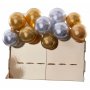 Bubbly Wall - Med ballonger - Guld/Silver