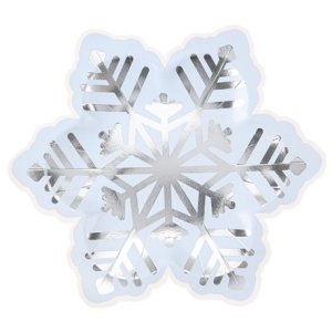 Papirtallerkener - Snøflak - Lyseblå - 8-pakning Papirtallerkener - Snøflak - Lyseblå - 8-pakning