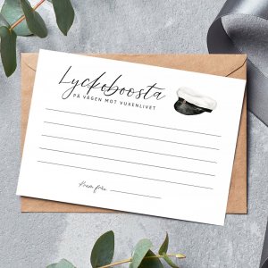 Utfyllingskort - Lyckoboosta student - 8-pakning Utfyllingskort - Lyckoboosta student - 8-pakning