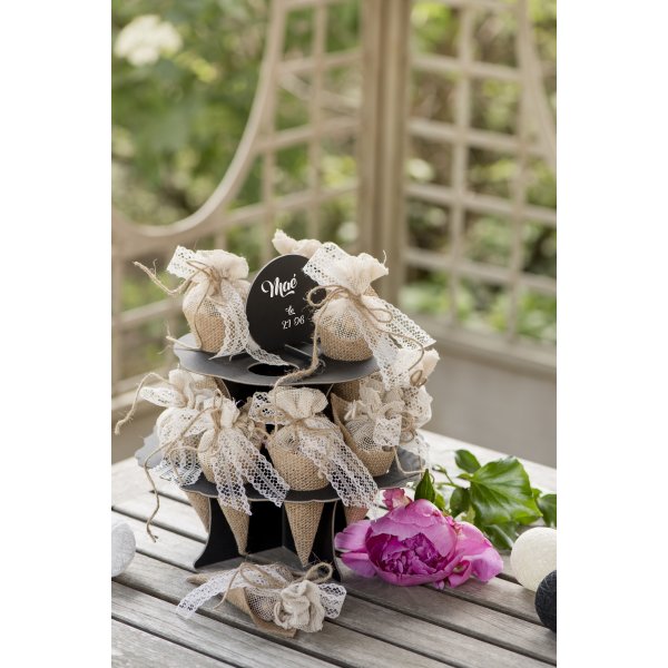 Konfettikjegler - Stoff - 4-pakning