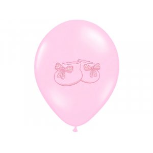 Ballonger - Babysko - Lys rosa - 6-pakning