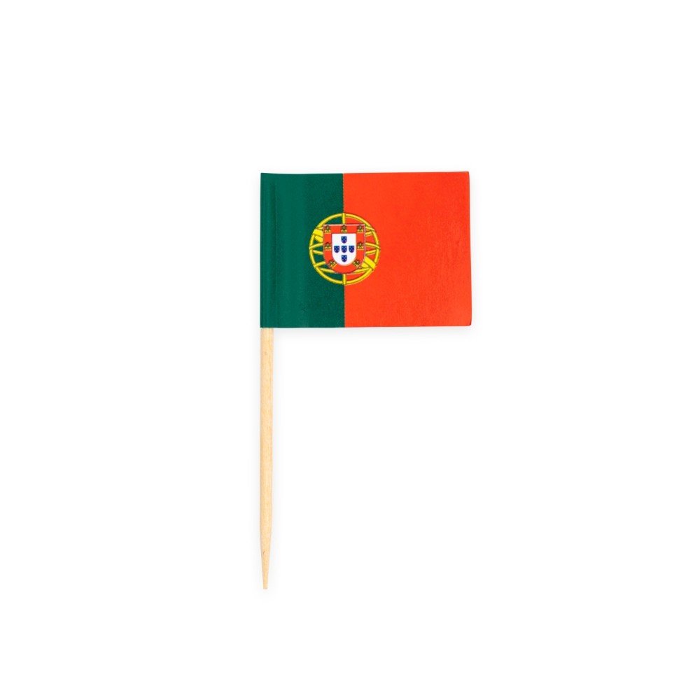 Festplukkere – Flagg – Portugal – 50-pakning – Cake Picks
