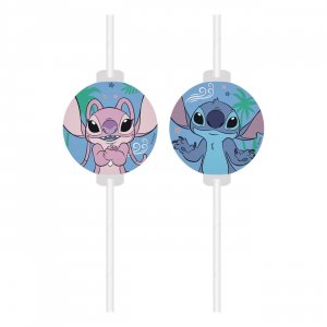 Papirsugerør - Stitch & Angel - 4-pakning Papirsugerør - Stitch & Angel - 4-pakning