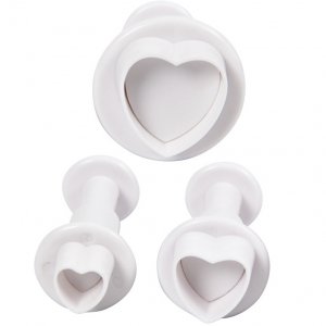 Pregede kakeutstikkere - 3-pakning - Hjerter