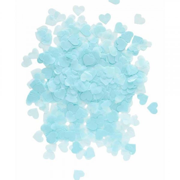 Papirkonfetti - Hjerter - Lyseblå - 100 g Papirkonfetti - Hjerter - Lyseblå - 100 g