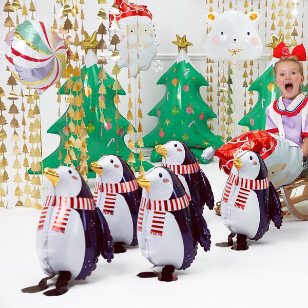 Folieballong - Pingvin med skjerf Folieballong - Pingvin med skjerf