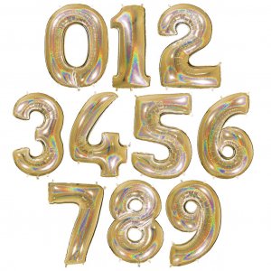 Tallballong - Gullglitter - 1 m