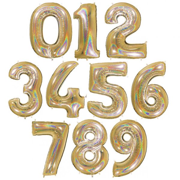 Tallballong - Gullglitter - 1 m