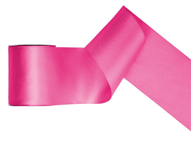 Satengbånd – Mørk rosa – (Bredde: 100 mm) – 25 meter