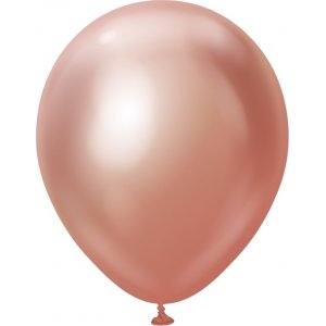 Ballonger ensfarget - Premium 30 cm - Rosegull Krom