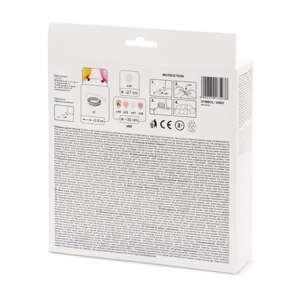 Ballongbue - 2m - Rosa/Gull Ballongbue - 2m - Rosa/Gull