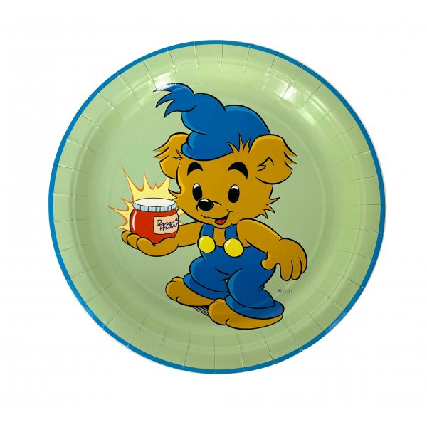 Tallerkener 23cm - 8 stk - Grønn/Rosa - Bamse Kalas Tallerkener 23cm - 8 stk - Grønn/Rosa - Bamse Kalas