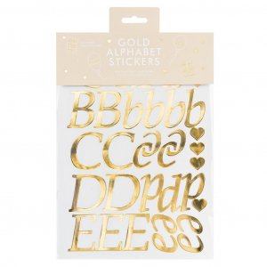 Klistremerker - Bokstaver - Gull Klistremerker - Bokstaver - Gull