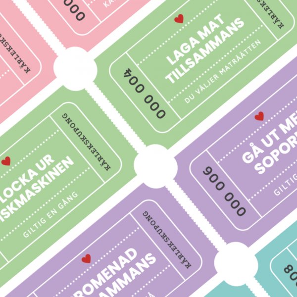 Kjrlighetskuponger til mamma og pappa - 10-pakning