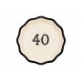 Papptallerkener - "Hello 40" - Svart/Hvit - 18 cm - 6-pakning