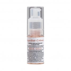 Spiselig glitterspray - Sugarflair - Rosegull - 10 g
