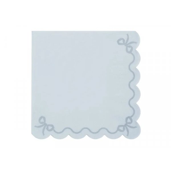 Servietter - Lysebl� - 12-pakning