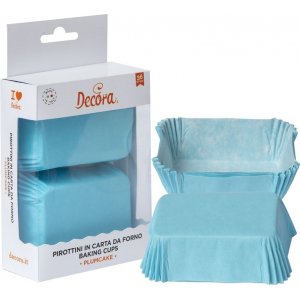 Muffinsformer - Lyseblå - Firkantede - 20-pakning Muffinsformer - Lyseblå - Firkantede - 20-pakning