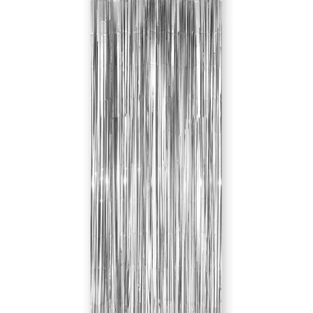 Gardiner – Metallisk – Sølv – 100 x 240 cm – Gardiner, Hengende dekorasjoner