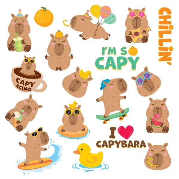 Tatoveringer - Capybara - 18 stk