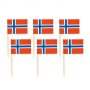 Partypicks - Flagg - Norge - 50 stk Partypicks - Flagg - Norge - 50 stk