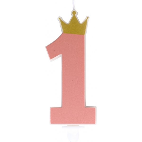 Kakelys - 1. med krone - Rosa Kakelys - 1. med krone - Rosa