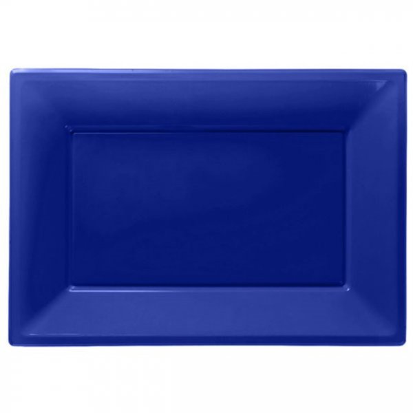 Serveringsfat - Bl� - 3-pakning