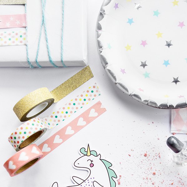 Washi-tape - 4-pakning - Festmiks