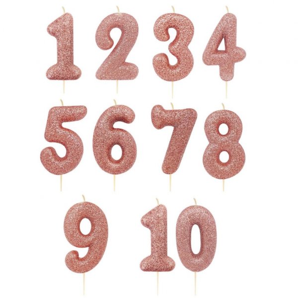 Talllys - Glitter - Roségull Talllys - Glitter - Roségull