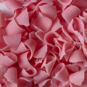 Belgiske sjokoladebiter - Rosa med jordbærsmak - PME - 85 g Belgiske sjokoladebiter - Rosa med jordbærsmak - PME - 85 g