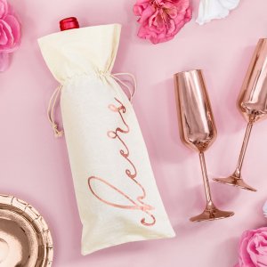 Stoffposer - Vinflasker - Cheers - 5-pakning