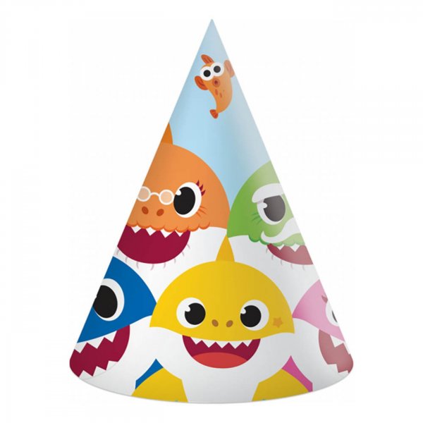 Festhatter Baby Shark 6-pakning Festhatter Baby Shark 6-pakning