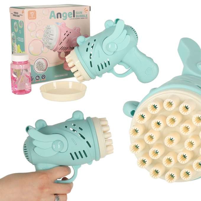 Såpeboblepistol med blå vinger 15,5 x 15 x 7,5 cm - Inkl. tilbehør - Utendørs lek