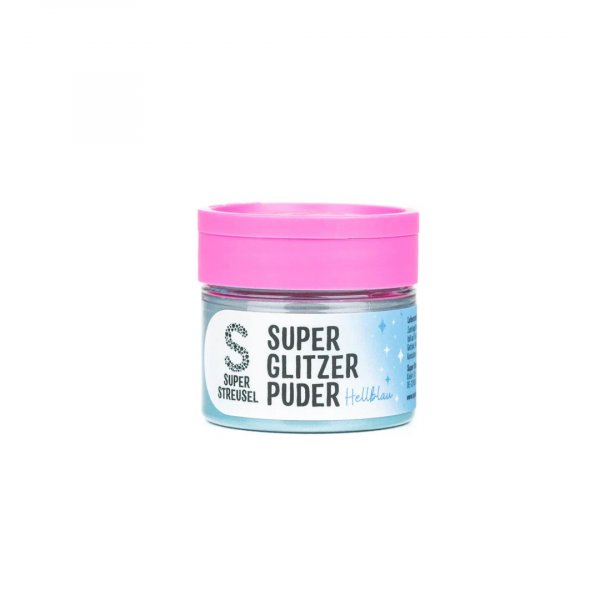 Spiselig glitter - Super Streusel - SuperLustreDust - Lys bl� - 10 g