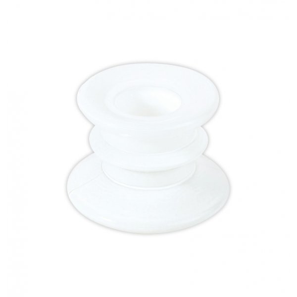 Lysestake - Glass - Hvit - 12-pakning