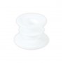 Lysestake - Glass - Hvit - 12-pakning