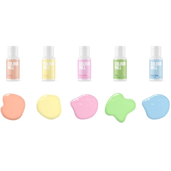 Fargemøllepakke 5 pastellfarger 5 x 20 ml Fargemøllepakke 5 pastellfarger 5 x 20 ml