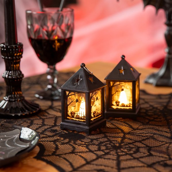 Liten lyslykt - LED - Halloween - 12 cm Liten lyslykt - LED - Halloween - 12 cm