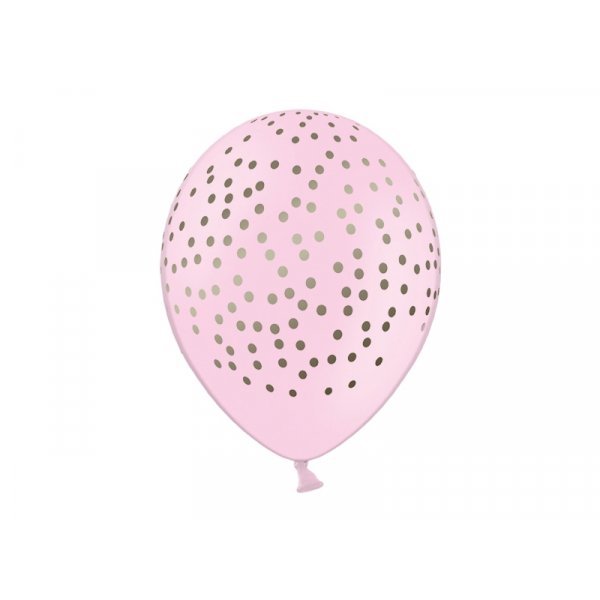 Ballonger - Dotty - Rosa/Gull - 6-pakning Ballonger - Dotty - Rosa/Gull - 6-pakning