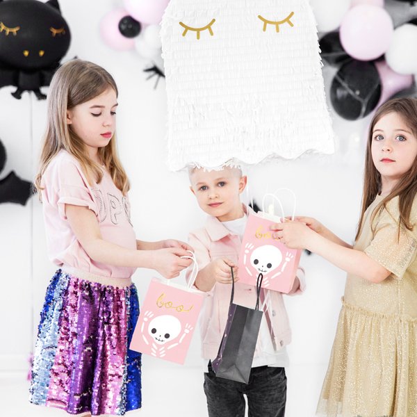 Liten gavepose - Boo! - Rosa Halloween