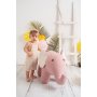 Stor elefant - 90 cm - Rosa