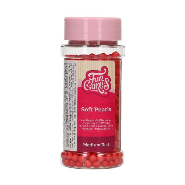 Myke sukkerperler røde 60 g - FunCakes Myke sukkerperler røde 60 g - FunCakes
