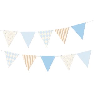 Girlander - Trekanter - Lysebl�/Gull