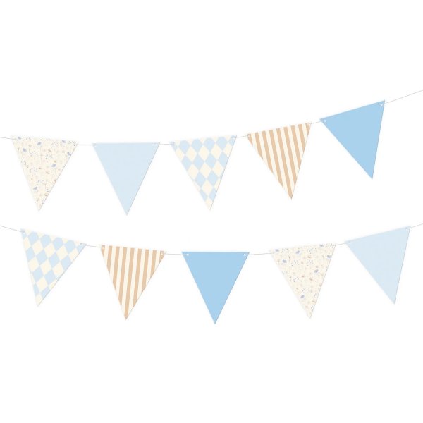 Girlander - Trekanter - Lysebl�/Gull