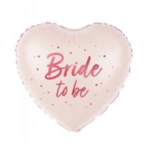 Folieballong - Hjerte - 45 cm - Brud - Rosa