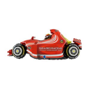 Folieballong - Racerbil - Rød - Form - 107 cm Folieballong - Racerbil - Rød - Form - 107 cm