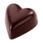 Pralinform - CW1417 Avrundet hjerte - 3,1 cm - Chocolate World